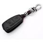 M.JVisun Men Women Genuine Leather Key Fob Cover for Audi A1 A3 A4 A6 A8 Quattro Q2 Q3 Q7 R8 RS3 RS6 S3 S6 TT TTS Key, Car Remote Key Case Pouch Bag with Key Ring Kit Keychain Holder Hook - Black