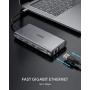 AUKEY USB C Hub 12-in-1 Type C Adapter with Ethernet, 4K HDMI,VGA,2 USB 3.0,2 USB 2.0,100W PD,USB-C Data Port and SD/TF Docking Station for MacBookPro/Air(Thunderbolt 3) and Other USB-C Laptops