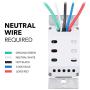 BN-LINK 7 Day Programmable In-Wall Timer Switch for Lights, fans and Motors, Single Pole and 3 Way (Compatible with SPDT) Both Use, Neutral Wire Required, White (Blue Backlight)