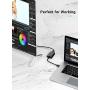USB to HDMI Adapter, Lemorele USB to HDMI Cable Support 1080p Compatible with Windows 10/8.1/8/7, Mac OS, Black