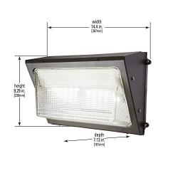 Bronze Outdoor Integrated LED Wall Pack and Area Security Light