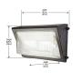 Bronze Outdoor Integrated LED Wall Pack and Area Security Light