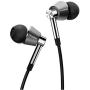 1MORE Triple Driver In-Ear Earphones Hi-Res Headphones with High Resolution, Bass Driven Sound, MEMS Mic, In-Line Remote, High Fidelity for Smartphones/PC/Tablet - Silver