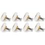 Set of 8 Dia 19mm Stainless Steel Shower Door Wheels Rollers Runners, White, 19mm x 5mm (Stainless steel-8PCS)