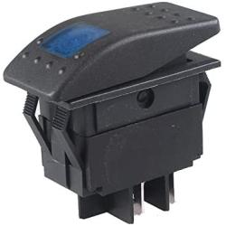ESUPPORT Car Marine Blue LED Toggle Switch Dash 4pin Pack of 5