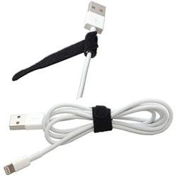 Reusable Cable Ties 1/2'' x 8'' for Cable Management and Organizing Cords - 30 Pack Bundled with 2 Bonus Cinch Straps (Black)