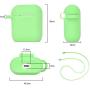 Filoto Case for Airpods , Airpod Case Cover for Apple Airpods 2&1 Charging Case, Cute Air Pods Silicone Protective Accessories Cases/Keychain/Pompom/Strap, Best Gift for Girls (Avocado Green)