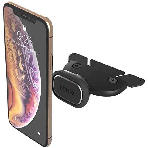 iOttie iTap 2 Magnetic CD Slot Car Mount Holder, Cradle for IPhone Xs Max R 8 Plus 7 Samsung Galaxy S10 E S9 S8 Plus Edge Note 9 & Other Smartphones , Black