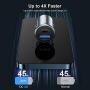 USB C Car Charger, Techkey 38W Dual Port Fast USB Car Charger Type C Compact Power Adapter with Power Delivery & Quick Charge 3.0 Compatible with iPhone/iPad/Samsung etc.