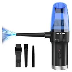 OPOLAR Cordless Electric Compressed Air Duster - Blower & Vacuum 2-in-1, USB Fast Charge Keyboard Cleaner for Cleaning Dust,Hairs,Crumbs,Scraps for Laptop,Piano,Sofa Gap，car Interior Decorations，Toys