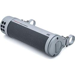 Kuryakyn 2719 MTX Road Thunder Weather Resistant Motorcycle Sound Bar Plus: 300 Watt Handlebar Mounted Audio Speakers with Bluetooth, USB Power Charger, Satin Silver