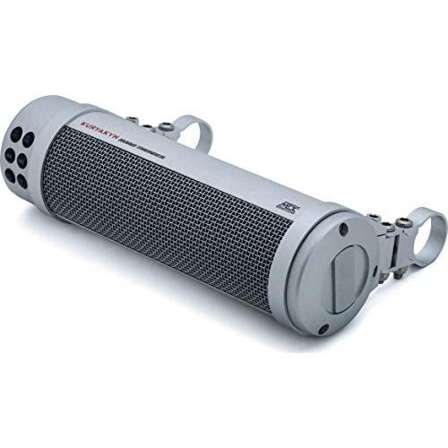 Kuryakyn 2719 MTX Road Thunder Weather Resistant Motorcycle Sound Bar Plus: 300 Watt Handlebar Mounted Audio Speakers with Bluetooth, USB Power Charger, Satin Silver