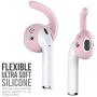 EarBuddyz 2.0 Ear Hooks and Covers Accessories Compatible with Apple AirPods 1 & 2 or EarPods Headphones/Earphones/Earbuds (3 Pairs) (Pretty in Pink)