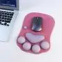 Cat Paw Mouse Pad with Wrist Support Soft Silicone Wrist Rests Wrist Cushion Comfort Mouse Pad Computer Mouse Mat Desk Decor Green(10.7x7.8x0.9) (Rose Red)