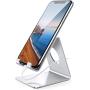 Lamicall Cell Phone Stand, Desk Phone Holder Cradle, Compatible with Phone 12 Mini 11 Pro Xs Max XR X 8 7 6 Plus SE, All Smartphones Charging Dock, Office Desktop Accessories - Silver Lamicall Cell Phone Stand, Desk Phone Holder Cradle, Compatible with Phone 12 Mini 11 Pro Xs Max XR X 8 7 6 Plus SE, All Smartphones Charging Dock, Office Desktop Accessories - Silver