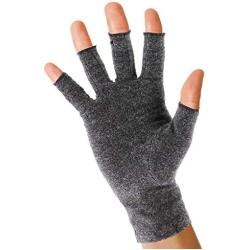 Pivit Arthritis Gloves | Compression Glove for Rheumatoid, Osteoarthritis | Heat Hand Gloves for Computer Typing, Arthritic Joint Pain Relief, Carpal Tunnel | Men, Women | Open Finger Thumb (Medium)