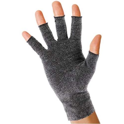 Pivit Arthritis Gloves | Compression Glove for Rheumatoid, Osteoarthritis | Heat Hand Gloves for Computer Typing, Arthritic Joint Pain Relief, Carpal Tunnel | Men, Women | Open Finger Thumb (Medium)