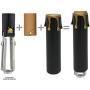 Royal Designs 4 Inch Candle Drip Sleeves Chandelier Socket Covers with Paper Insulation, Black Gold, Set of 6