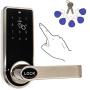 ETEKJOY Electronic Door Lock 3-in-1 Password RFID Card/Tag Hidden Keyhole Digital Touchscreen Keypad Left/Right Lever Reversible Handle Keyless Smart Auto Lock