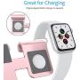 Foldable Apple Watch Stand - OMOTON Portable Aluminum 2 in 1 Charging Stand Holder Dock for Nightstand, Designed for Apple Watch, Compatible with All iPhone and Android Phones, Rose Gold