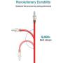 KMC 16AWG Power Outdoor Extension Cord with Light, Bright Orange Extension Cord - 50 Feet