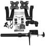 StarTech.com Desk Mount Dual Monitor Arm – Articulating - Supports Monitors 12 to 24 – Adjustable VESA Monitor Arm - Grommet or Desk Mount – Black (ARMDUAL)