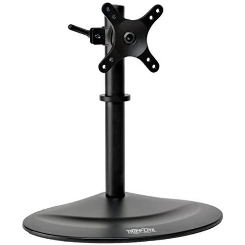 Tripp Lite Single Monitor Mount Stand, Swivel & Tilt, 10-32 Inch Flat-Screen Displays, Desktop Mount, Black (DDR1032SE)