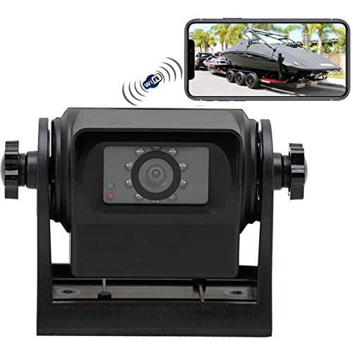DUNTUO RV Wireless WiFi Hitch Backup Camera Magnetic Powered Battery Night Vision for RVs,Horsebox,Towing,Boat,5th Wheel Trailer -Compatible iSO Android Device APP