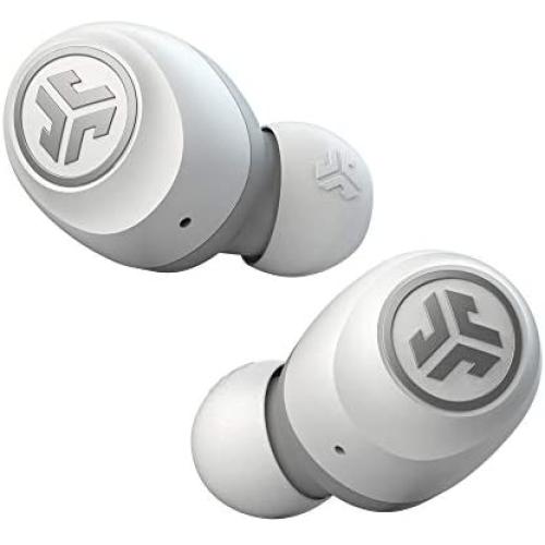JLab Audio Go Air True Wireless Bluetooth Earbuds + Charging Case | Dual Connect | IP44 Sweat Resistance | Bluetooth 5.0 Connection | 3 EQ Sound Settings: JLab Signature, Balanced, Bass Boost… (White)
