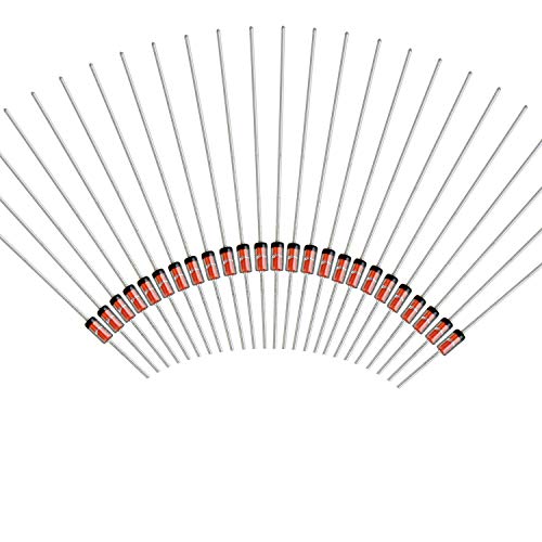 BOJACK 1N34A Germanium Diode 50 mA 65V Axial 1N34A 50 millimap 65 Volt Electronic Silicon Diodes(Pack of 25 Pieces)