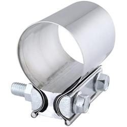 EVIL ENERGY 2.25 Inch 2 1/4 Butt Joint Exhaust Band Clamp Sleeve Stainless Steel