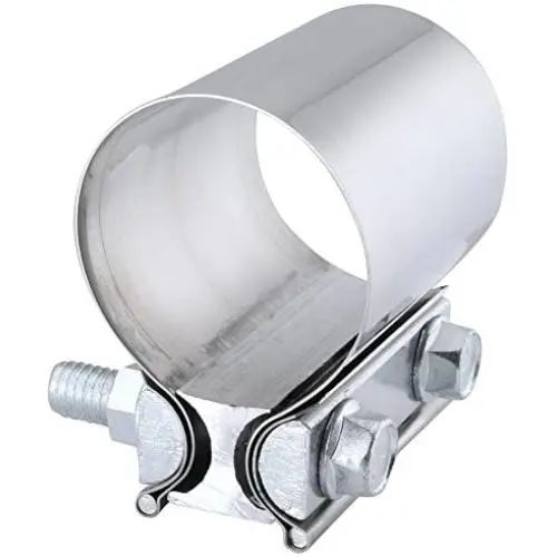 EVIL ENERGY 2.25 Inch 2 1/4 Butt Joint Exhaust Band Clamp Sleeve Stainless Steel