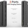 Alxum USB C Charging Station for Multiple Devices, 8 Ports Charging Dock Station with Quick Charge 3.0+USB C Ports, Transformable Wall Mount Charger, for Cell Phone, Tablet, and Other USB Devices