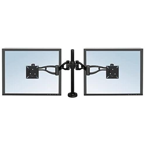 Fellowes Professional Series Depth Adjustable Dual Monitor Arm (8041701), Black