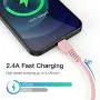 iPhone Charger Cable 6ft 5Pack,[MFi Certified] Lightning Cable 6 Foot,Ailawuu iPhone Cord USB Fast Charging Compatible with iPhone 11/11 Pro/Pro Max/X/XS Max/XR/8/8 Plus/7/7 Plus(Pink)