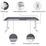 Laptop Bed Tray Table, Nearpow (Larger Size) Adjustable Laptop Bed Stand, Portable Standing Table with Foldable Legs, Foldable Lap Tablet Table for Sofa Couch Floor - Large Size