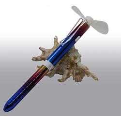 Portable fan with Ballpoint pen - Multi-function electronic Fan pen Make Cool summer for office and students (RAINBOW)