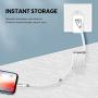 Magnetic Absorption Data Cable,Portable Self Winding Magic Rope Fast Charging Data Cable for i-Products,Automatically Retractable Magic Rope Data Cable (6Ft Length,for iPhone)