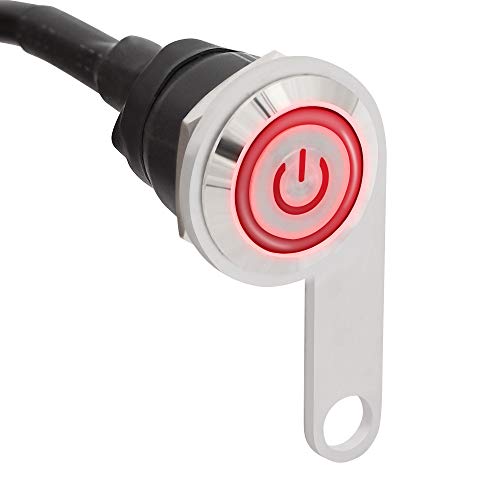 Red LED Motorcycle Switch Horn ON-Off Headlight Fog Light Handlebar Adjustable Mount Waterproof Switches Button DC12V momentary Actions Cycling Retail