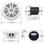 BOSS Audio Systems MCKGB350W.6 Weatherproof Marine Gauge Receiver and Speaker Package - IPX6 Receiver, 6.5 Inch Speakers, Bluetooth Audio, USB/MP3, AM/FM, NOAA Weather Band Tuner, no CD Player