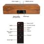 KEiiD CD Player for Home with Bluetooth Stereo System Wooden Desktop Speakers FM Radio USB SD AUX Remote Control, 28 Inch Long 20 Pounds Weight