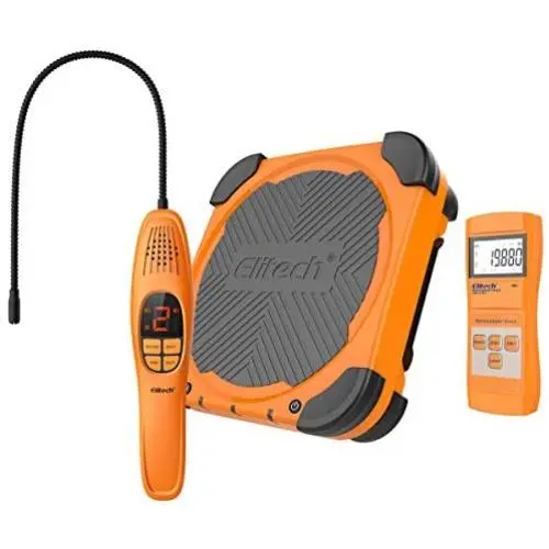 Elitech LD-200 Heated Diode Refrigerant Leak Detector Freon Sniffer + LMC-210A Wireless Refrigerant Charging Scale HVAC AC R134a 330lbs