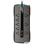 360 Electrical 360543 Director3.4 Surge Protector with 8 Outlets, 3.4 Amp/17 Watt USB Charging and Coax, Black