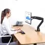 NB North Bayou Monitor Desk Mount Ultra Wide Full Motion Swivel Long Arm with Gas Spring for 22-35Monitors from 6.6 to 26.4lbs Height Adjustable Monitor Stand F100A-B