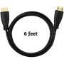 5 Pack High-Speed HDMI Cables-6ft with 90 Degree Adapter, Gold Plated Connectors, Cord Ties for TV PC Playstaion Support Ethernet, 3D, 1080P, ARC, Save Money & Deliver Dazzling Quality