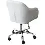 Home Office Chair Executive Mid Back Computer Table Desk Chair Swivel Height Adjustable Ergonomic with Armrest White