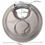 Stainless Steel disc Padlock with dust Cover, Keep Cylinder Clean, Keyway Protection 2-3/4''(70mm) Great for Truck, Trailer, Van, Outdoor and Other Tough Enviroment (10, Keyed Alike)