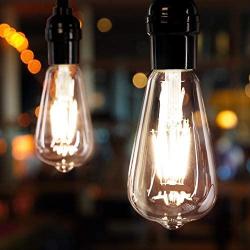 Brightown LED Bulbs 6 Packs 60 Watt Equivalent, Dimmable Edison Light Bulb 6W E26 Base Vintage Led Light Bulb, Amber Bulbs, Daylight White