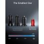 [2-Packs] Cigarette Lighter USB Charger, All Metal Mini Car Charger Adapter 4.8A Fast USB Car Charger 2 Port Flush Fit Compatible with iPhone 12/11pro/x/7/6s, iPad Air 2/Mini 3, Galaxy S10/S9/S8-Red