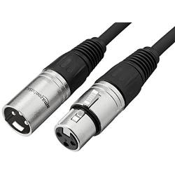Amazon Basics XLR Male to Female Microphone Cable - 6 Feet, Black